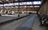 Am 01.04.2016 im Betriebshof Nordend: Die 26 Gleise sind weitestgehend leer.