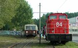 Lok 84 der MEG Mitteldeutsvhe Eisenbahn (Hegermühle Güterstrecke 2005)