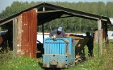 Eine kleine Sturzbhne zum Entladen der Loren (09. Mai 2000)