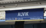 Von der Tunnelbana kann man in Alvik zur Tvärbanan und zur Nockebybanan umsteigen. (2017)